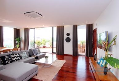 A Luxury and Morden 02 bedrooms apartment with big balcony for rent in Tay Ho area.